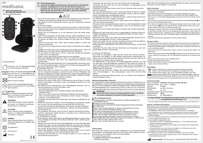 Image de la première page du manuel de l'appareil MC 823