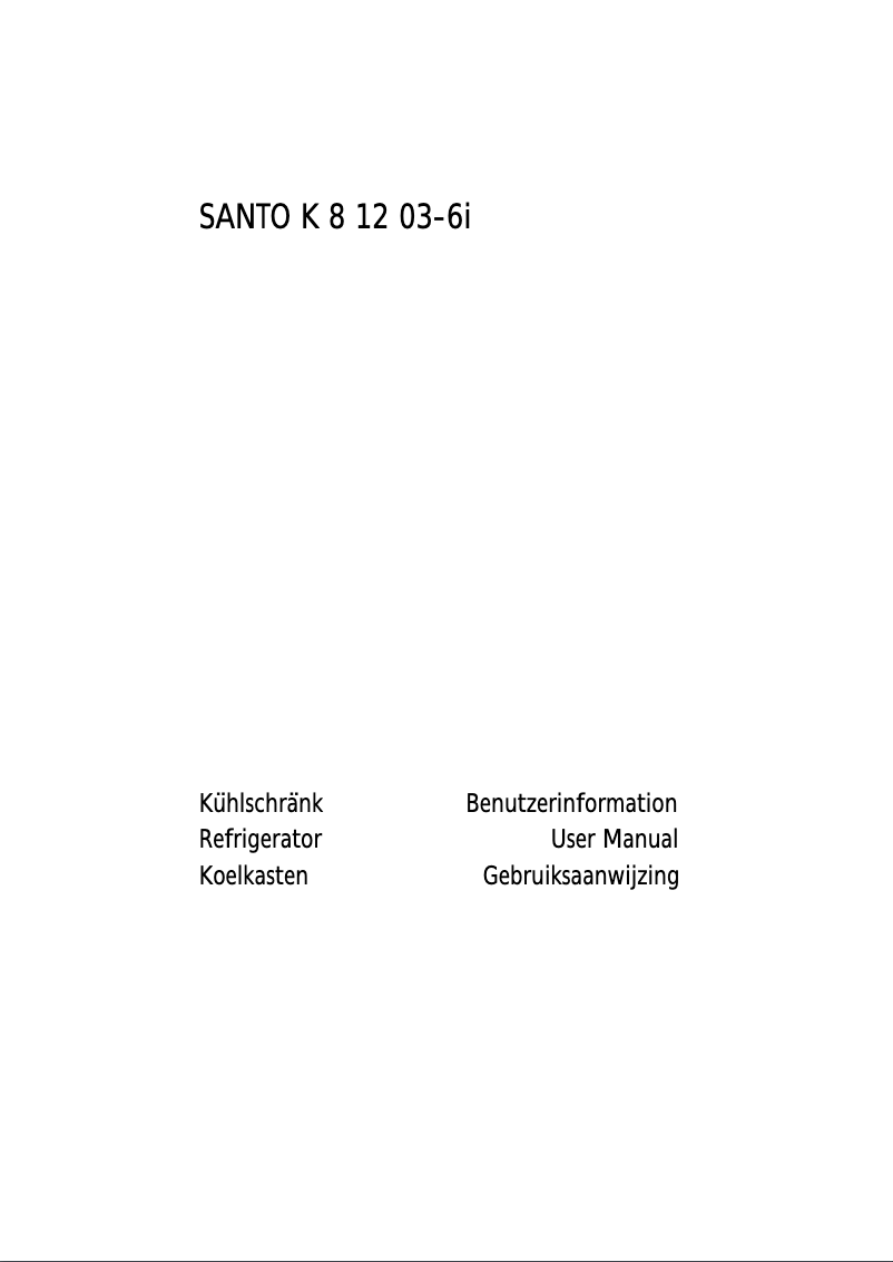 Page n°1 - Manuel utilisateur AEG Santo K81200I