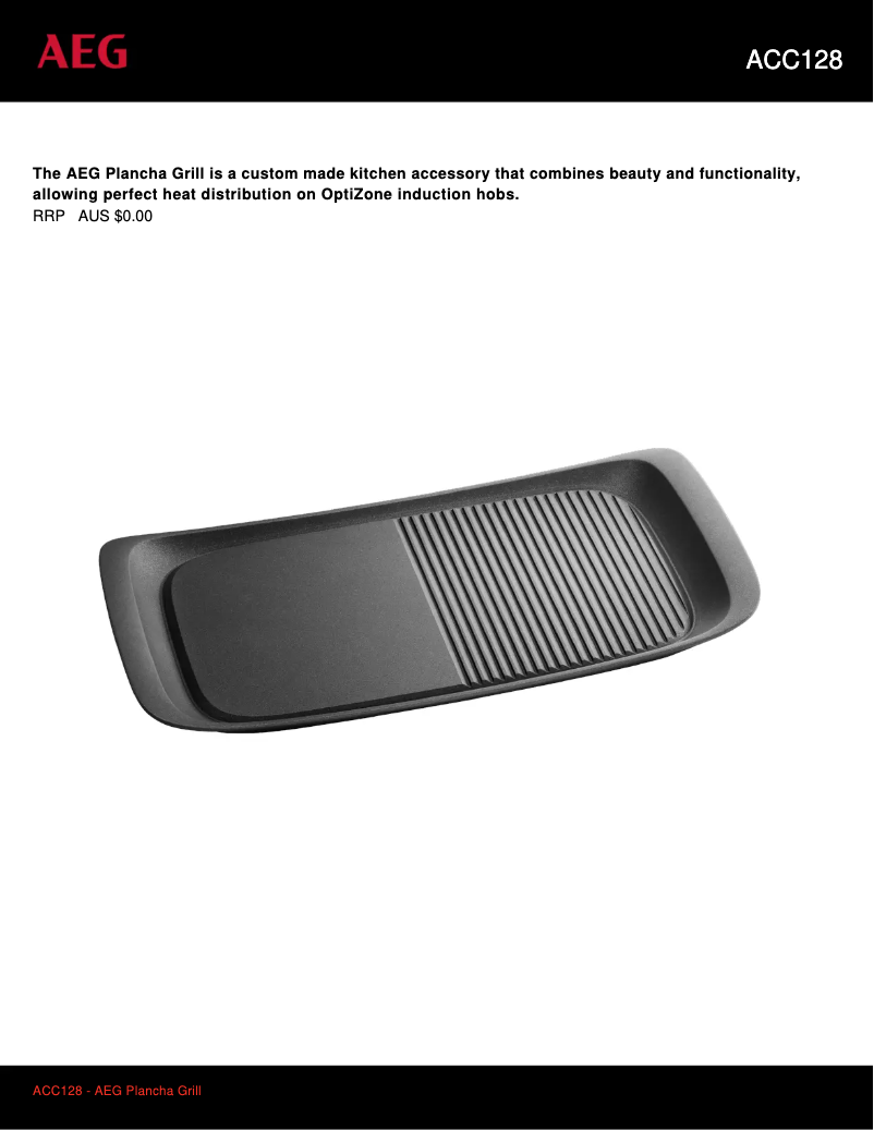 Page n°1 - Fiche technique AEG ACC128