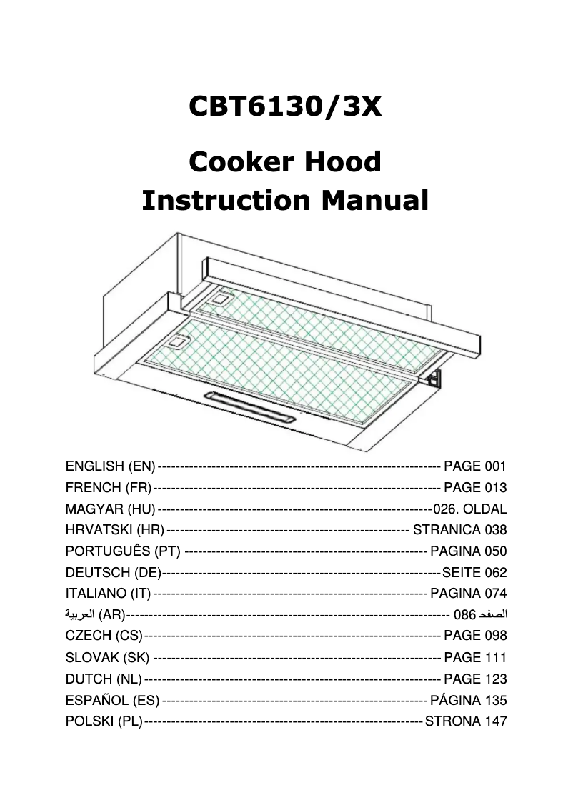 Page 1 de la notice Manuel utilisateur Candy CBT 6130/3X