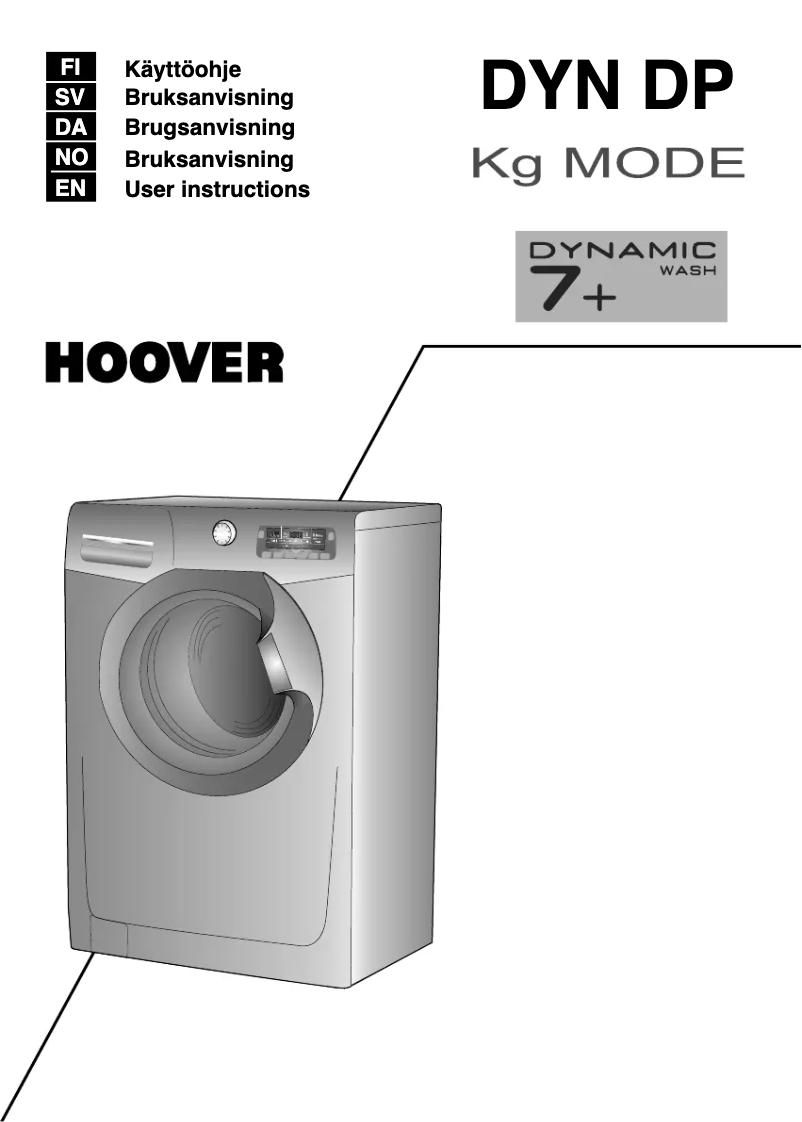Page n°1 - Manuel utilisateur Hoover DYN 7164DP/1-S