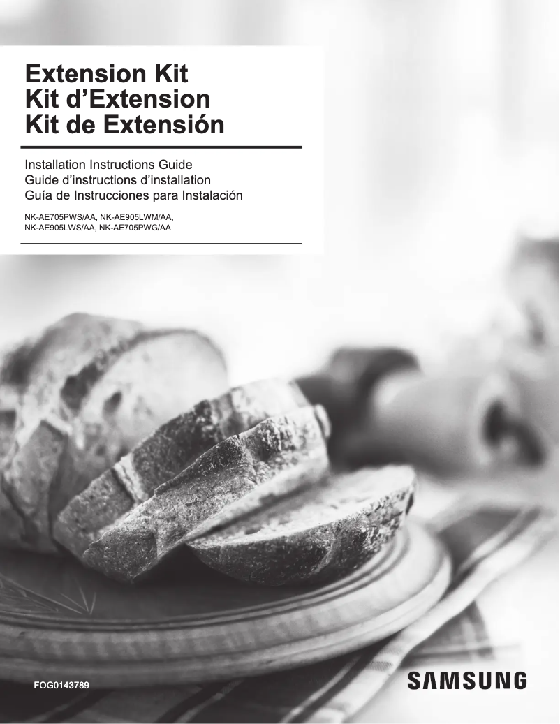 Page 1 de la notice Manuel utilisateur Samsung NK-AE905LWM