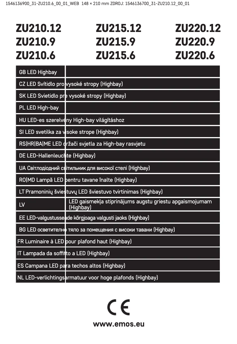 Página 1 del manual Manual de usuario Emos ZU210.6