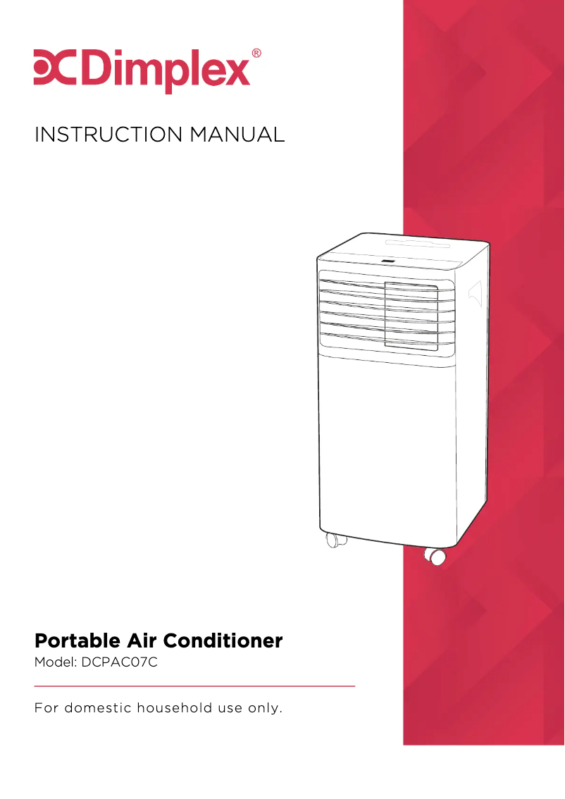 Page 1 de la notice Manuel utilisateur Dimplex DCPAC07C
