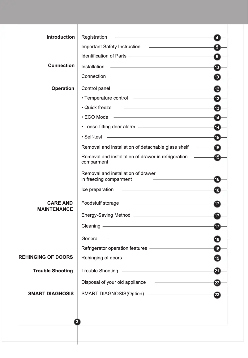 Image de la première page du manuel de l'appareil GC-B449SLCW