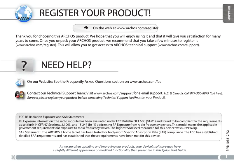 Image de la première page du manuel de l'appareil 8