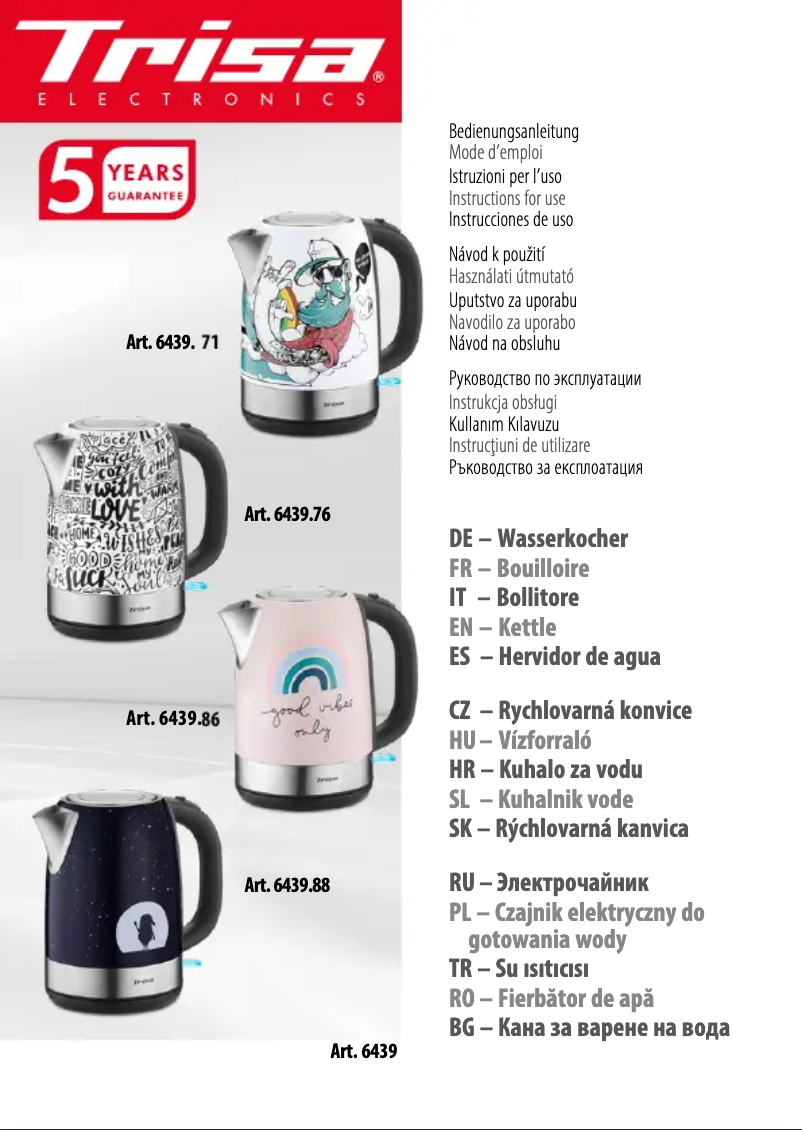 Page 1 de la notice Manuel utilisateur Trisa 6439