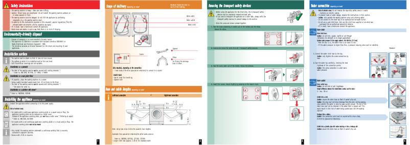 Page n°1 - Guide d'installation Bosch WAS32490SN