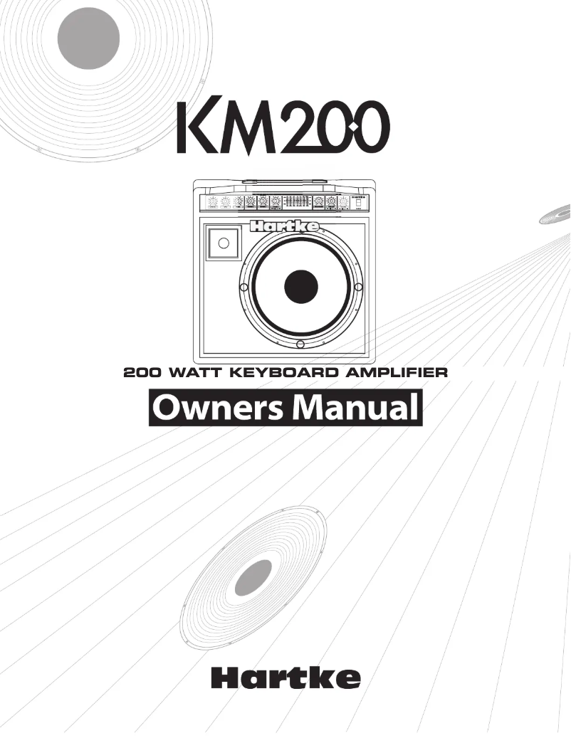 Page n°1 - Manuel utilisateur Hartke KM200