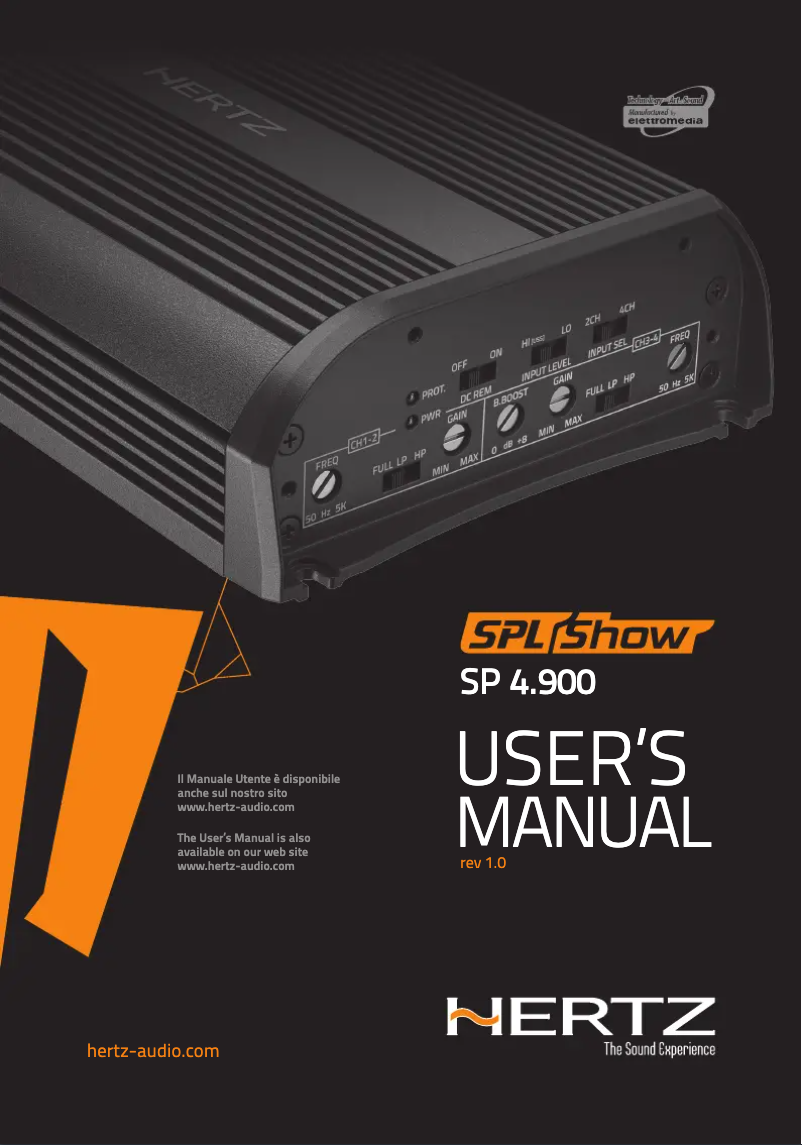 Page 1 de la notice Manuel utilisateur Hertz SPL Show SP 4.900