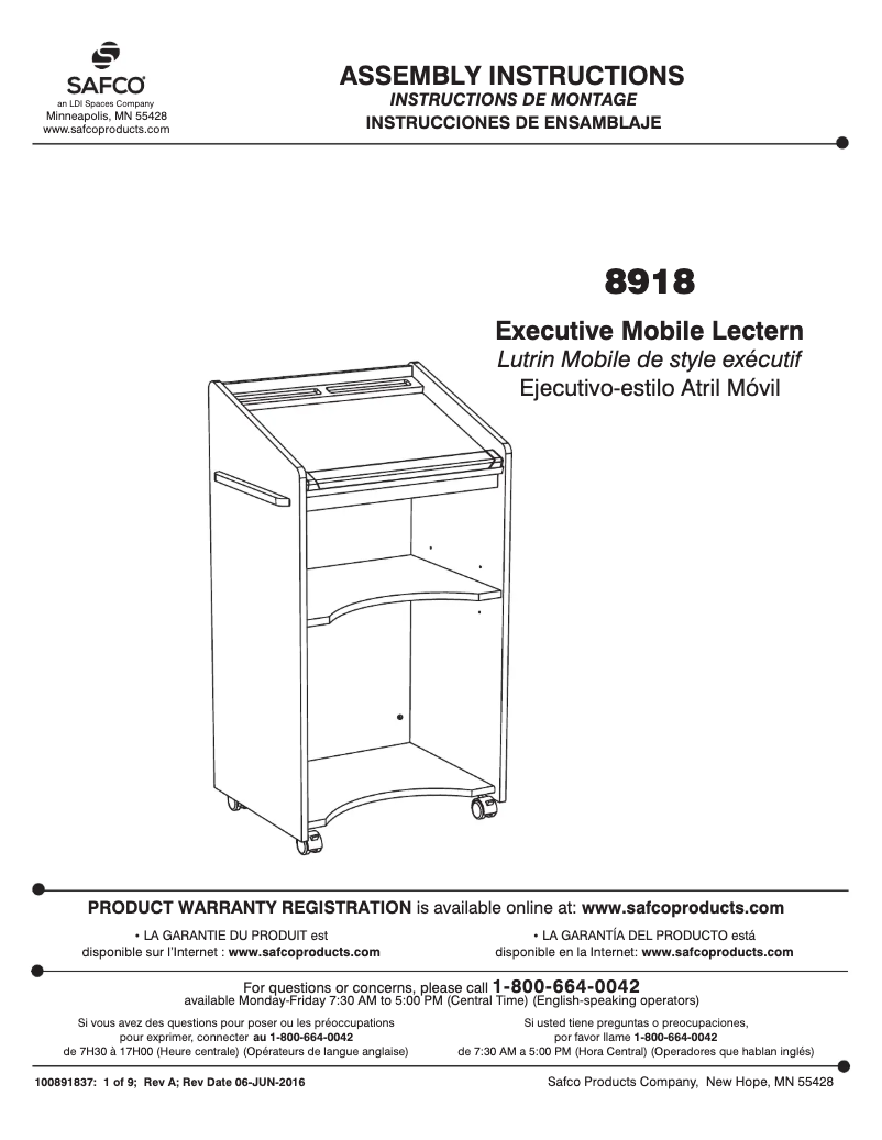 Image de la première page du manuel de l'appareil 8918