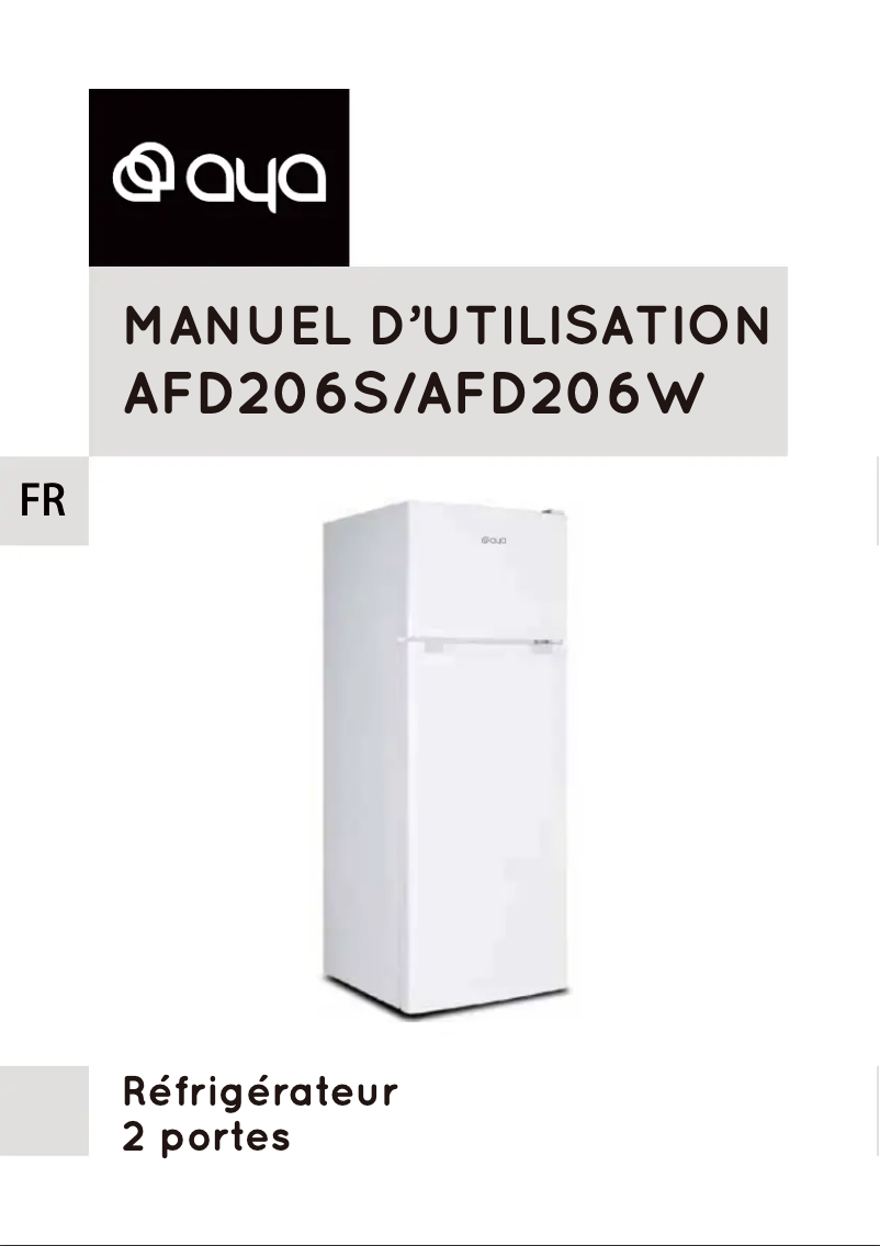 Page 1 de la notice Manuel utilisateur AYA AFD206S
