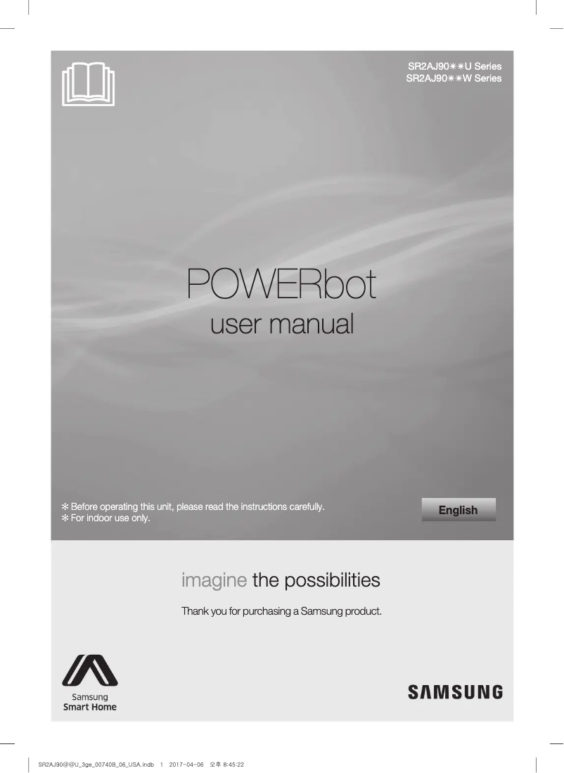 Page 1 de la notice Manuel utilisateur Samsung POWERbot