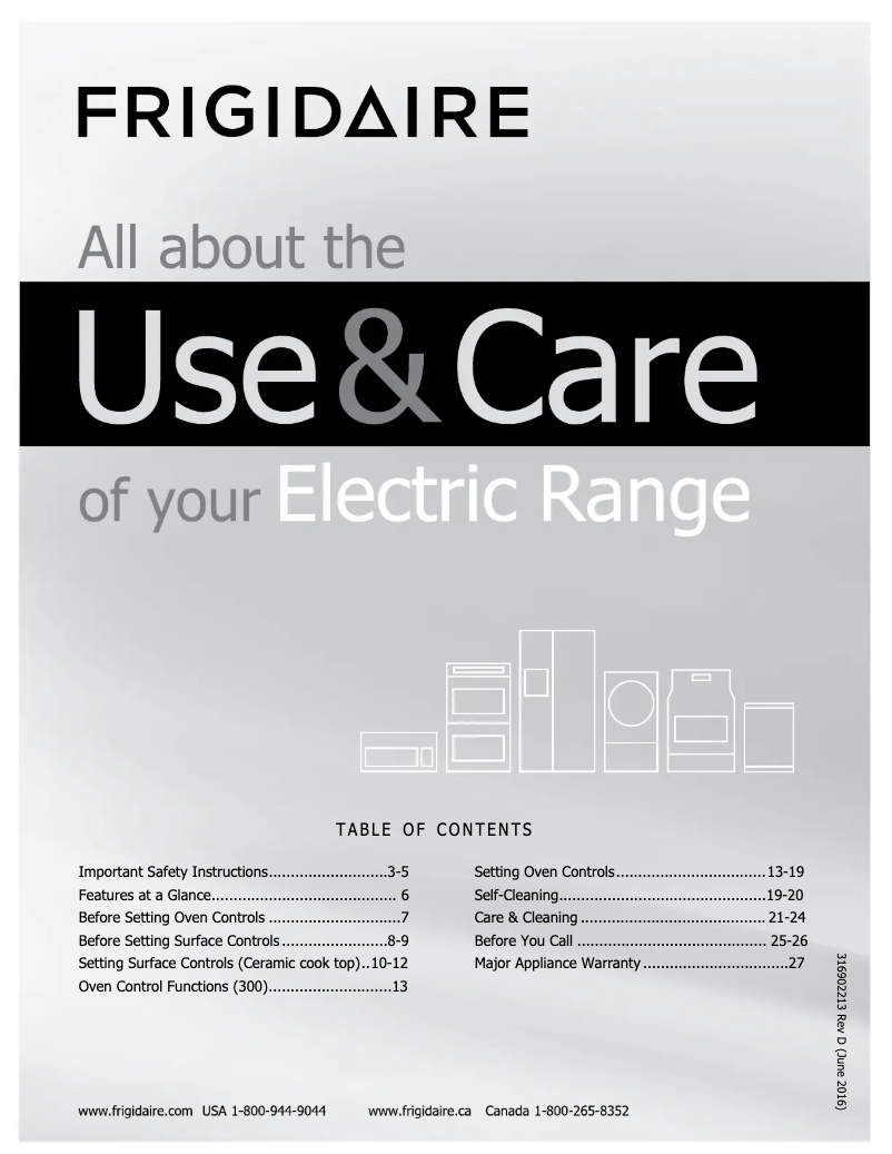 Page n°1 - Manuel utilisateur Frigidaire FFEF3018LQ