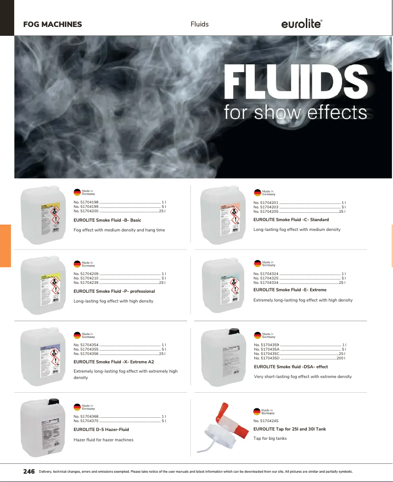 Page 1 de la notice Catalogue Eurolite D-5