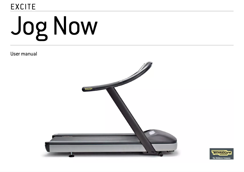 Page n°1 - Manuel utilisateur Technogym Jog Now