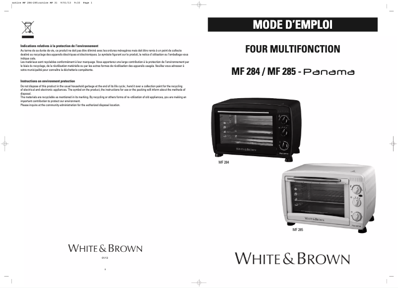 Page n°1 - Manuel utilisateur White And Brown MF 285