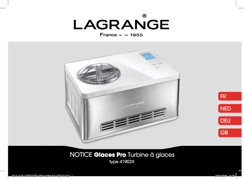 Page 1 de la notice Manuel utilisateur Lagrange 419022