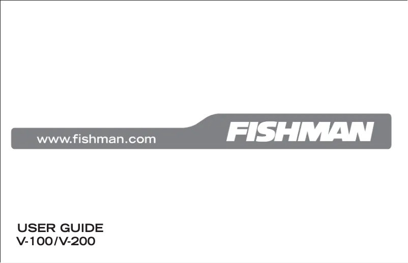 Page n°1 - Manuel utilisateur Fishman V-200