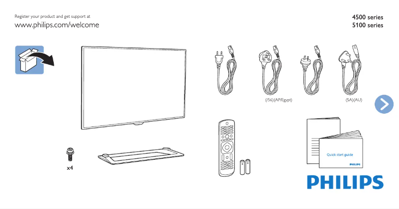 Imagen de la primera página del manual del dispositivo 50PFA4500
