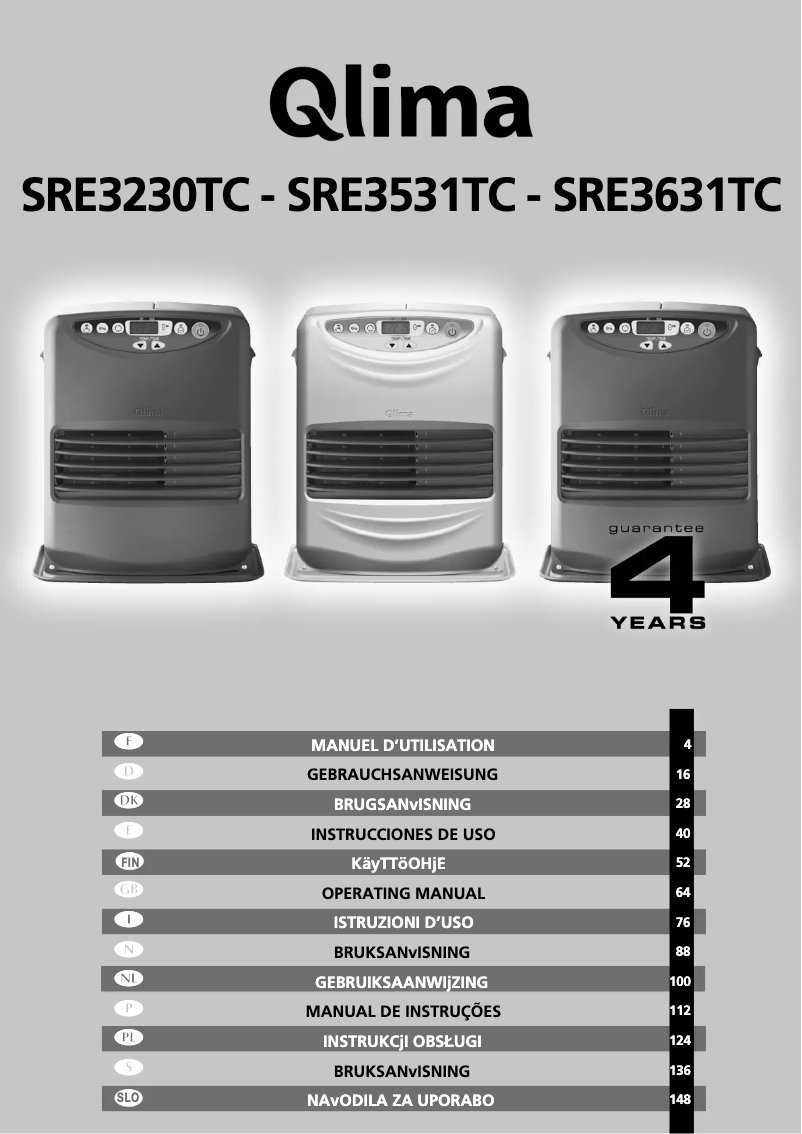 Página 1 del manual Manual de usuario Qlima SRE3230TC