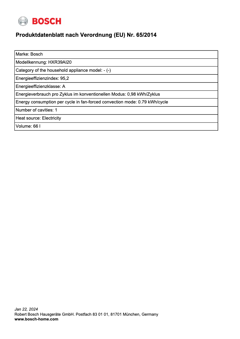 Image de la première page du manuel de l'appareil HXR39AI20