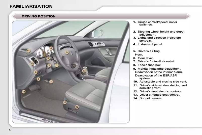 Page 1 de la notice Manuel utilisateur Peugeot 607 (2006)