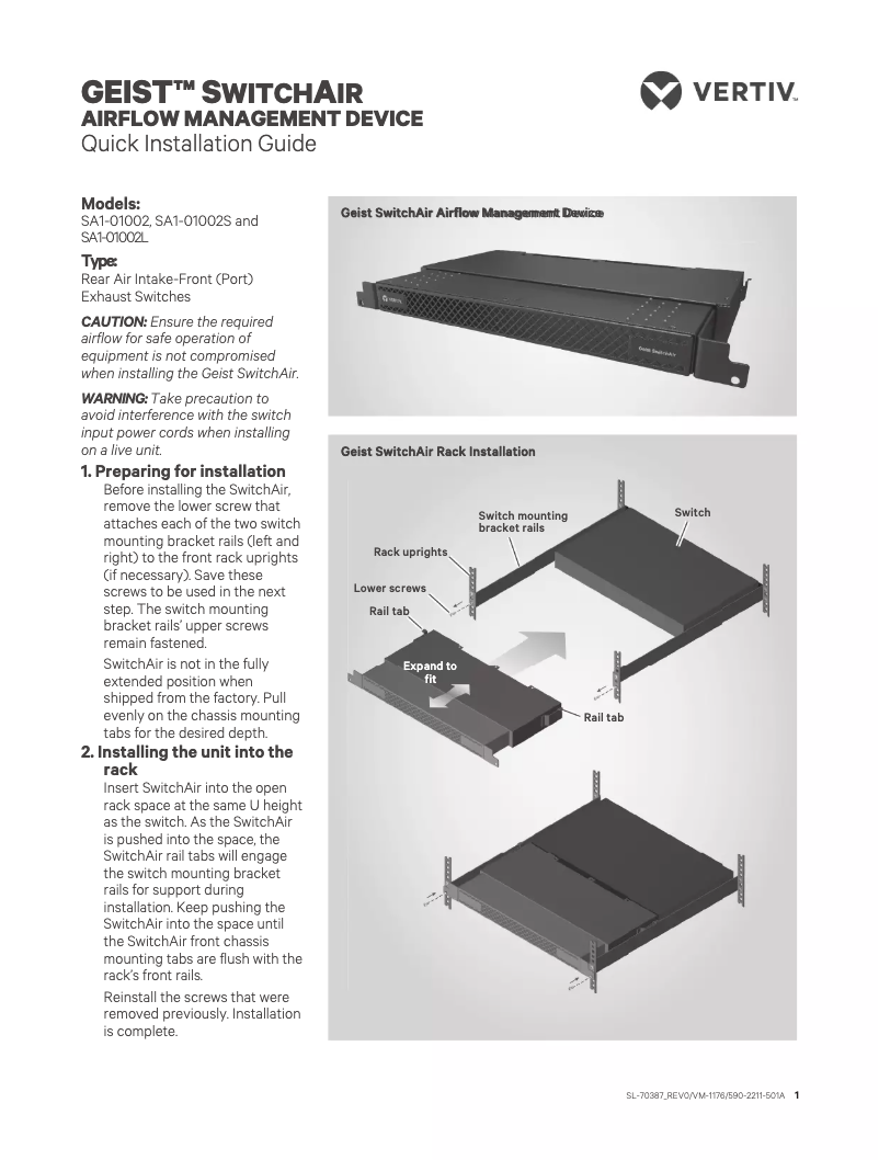 Page 1 de la notice Manuel utilisateur Emerson SA1-01002
