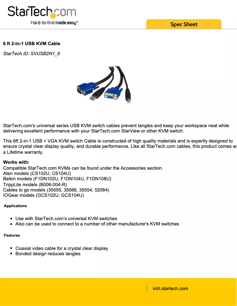 Image de la première page du manuel de l'appareil SVUSB2N1_6