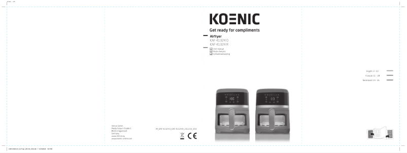 Page n°1 - Manuel utilisateur Koenic KAF 41324 R