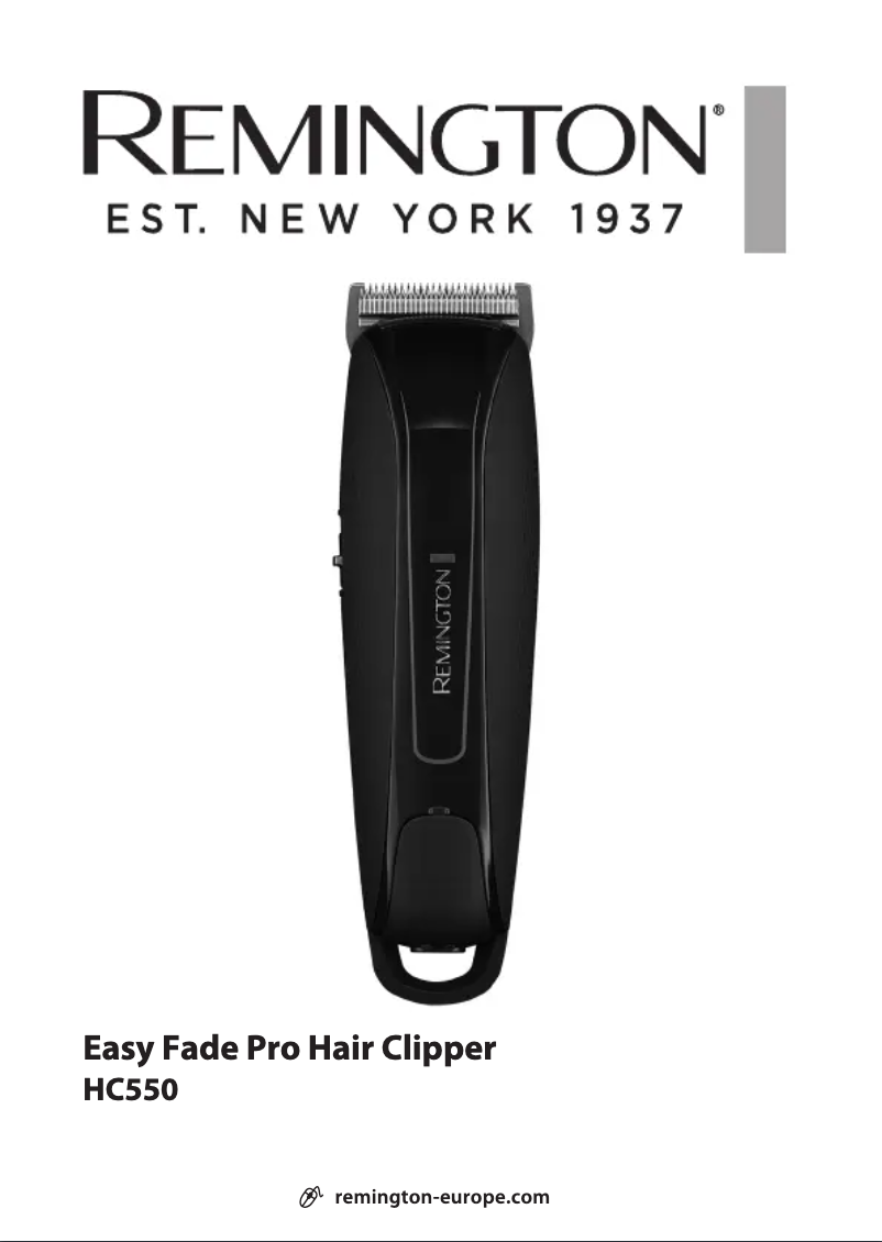 Page 1 de la notice Manuel utilisateur Remington Easy Fade Pro HC550
