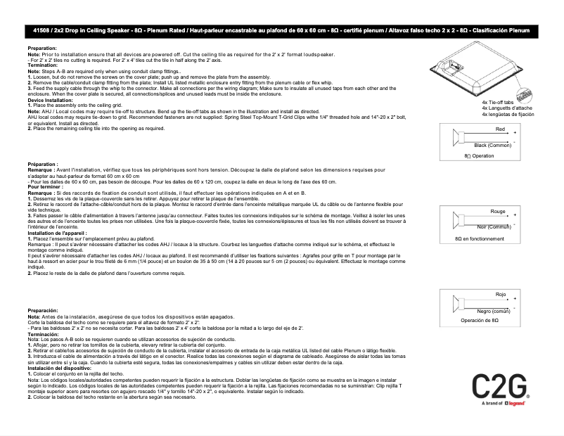 Page 1 of the manual User Manual C2G 41508