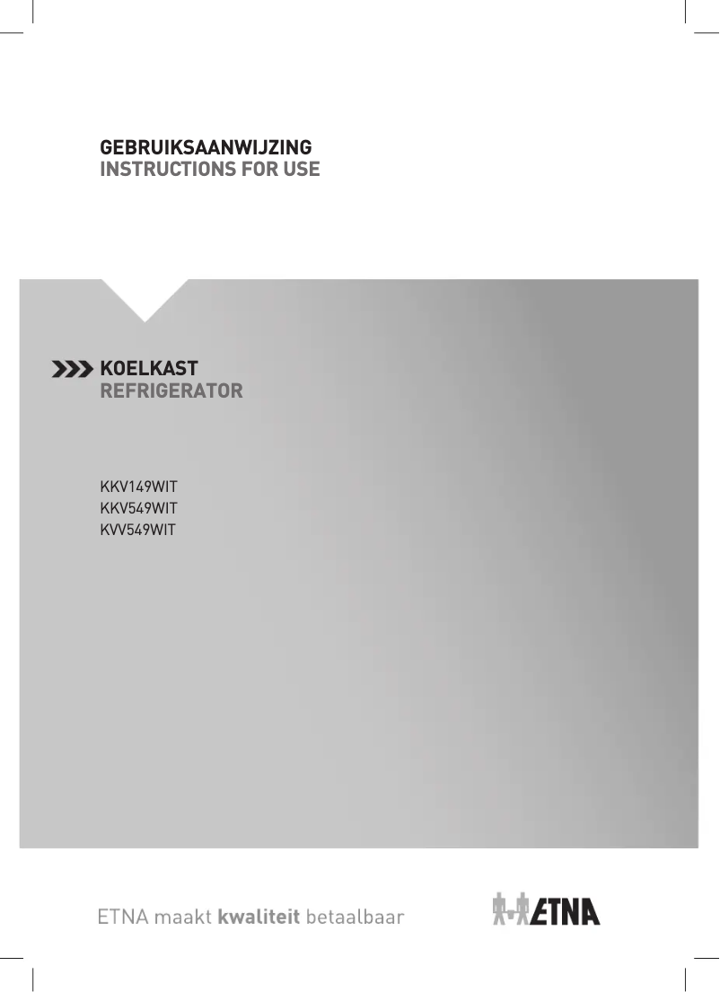 Page 1 de la notice Manuel utilisateur Etna KKV549WIT