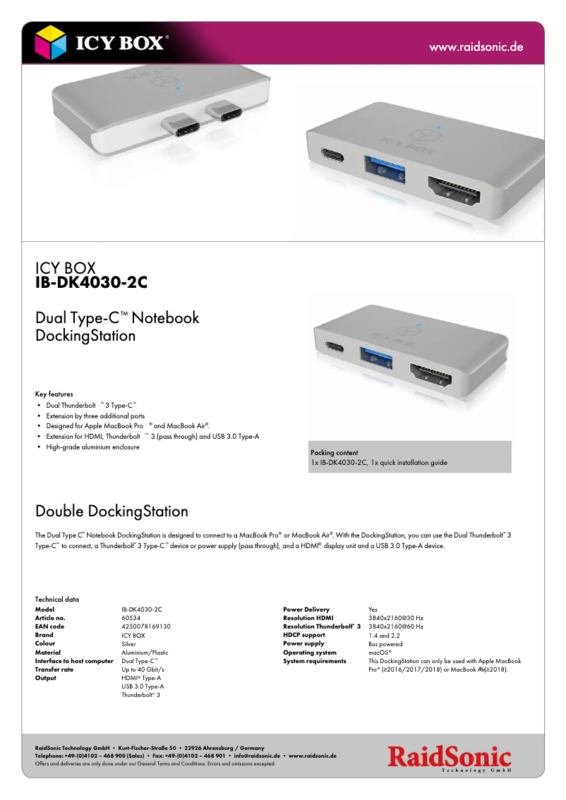 Image de la première page du manuel de l'appareil IB-DK4030-2C