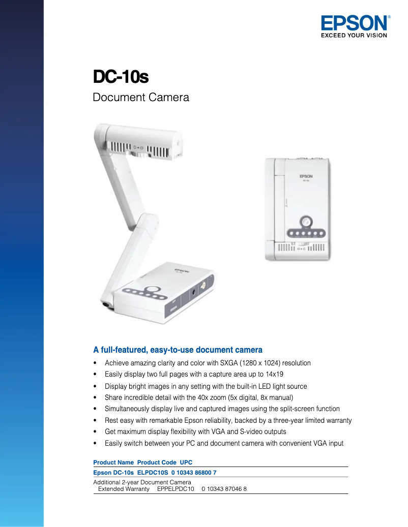 Imagen de la primera página del manual del dispositivo DC-10s