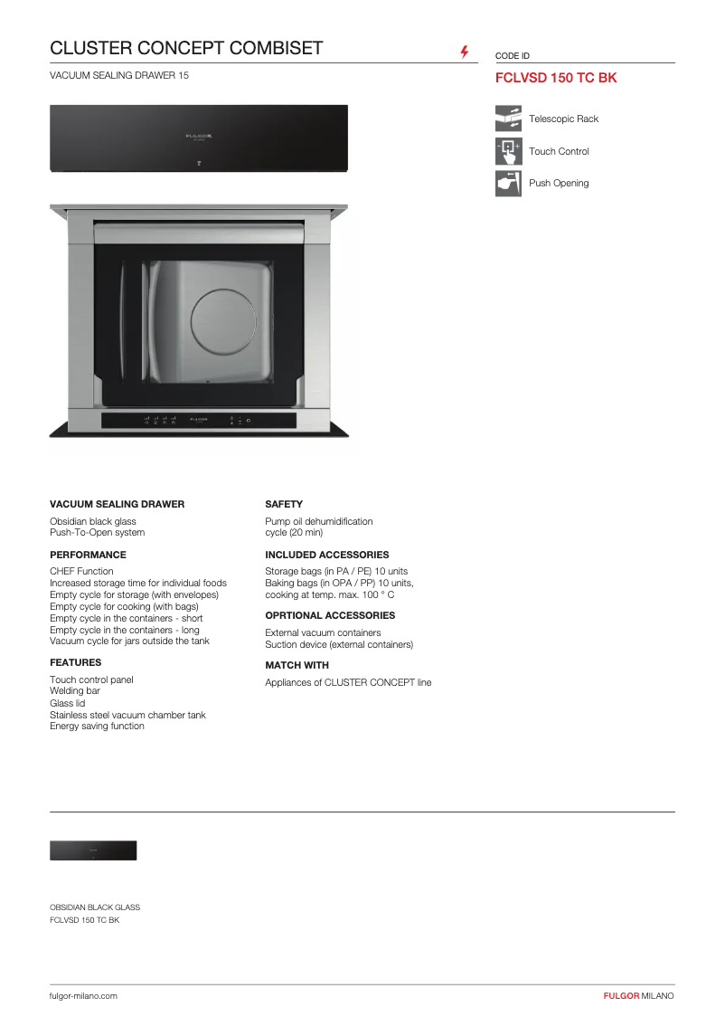 Image de la première page du manuel de l'appareil FCLVSD 150 TC BK