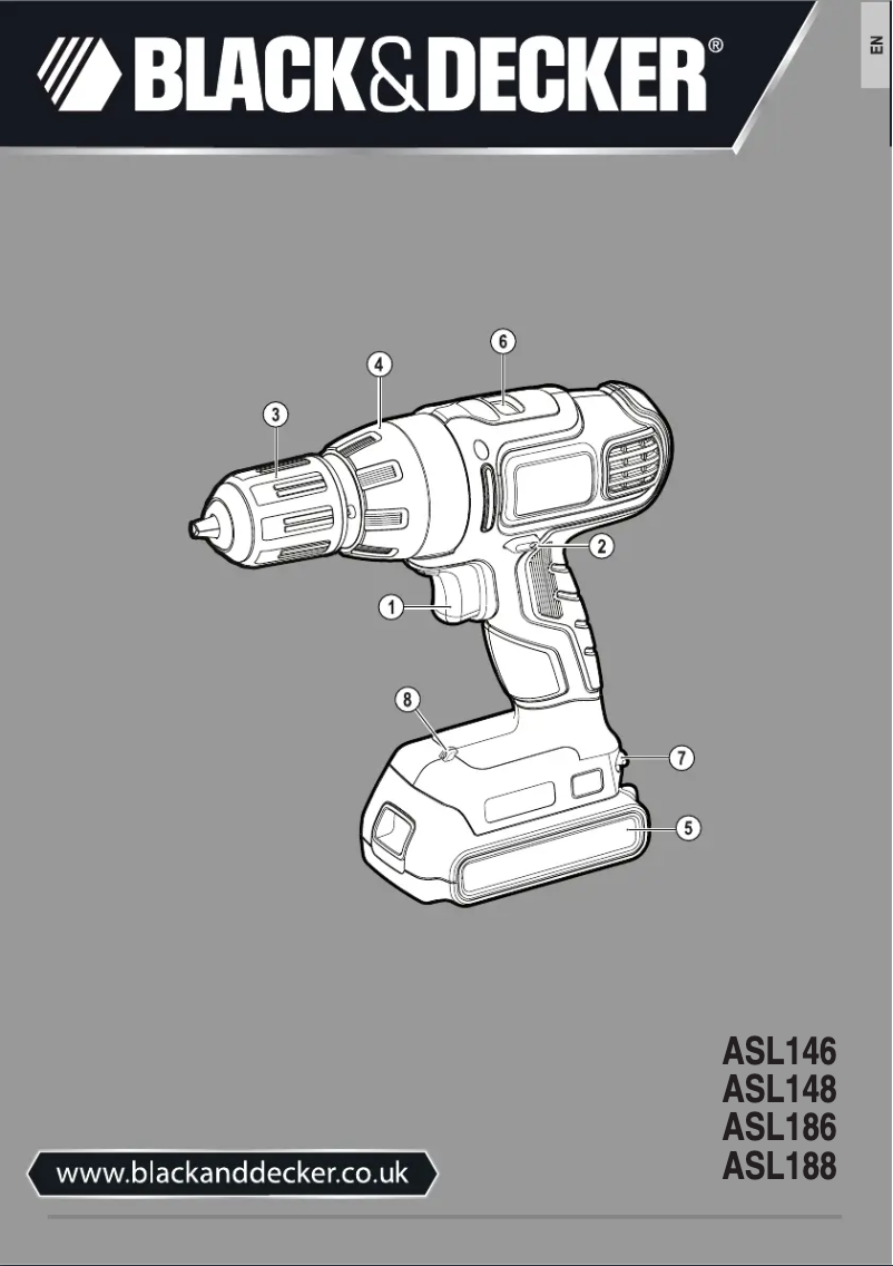 Page 1 de la notice Manuel utilisateur Black & Decker ASL148KB