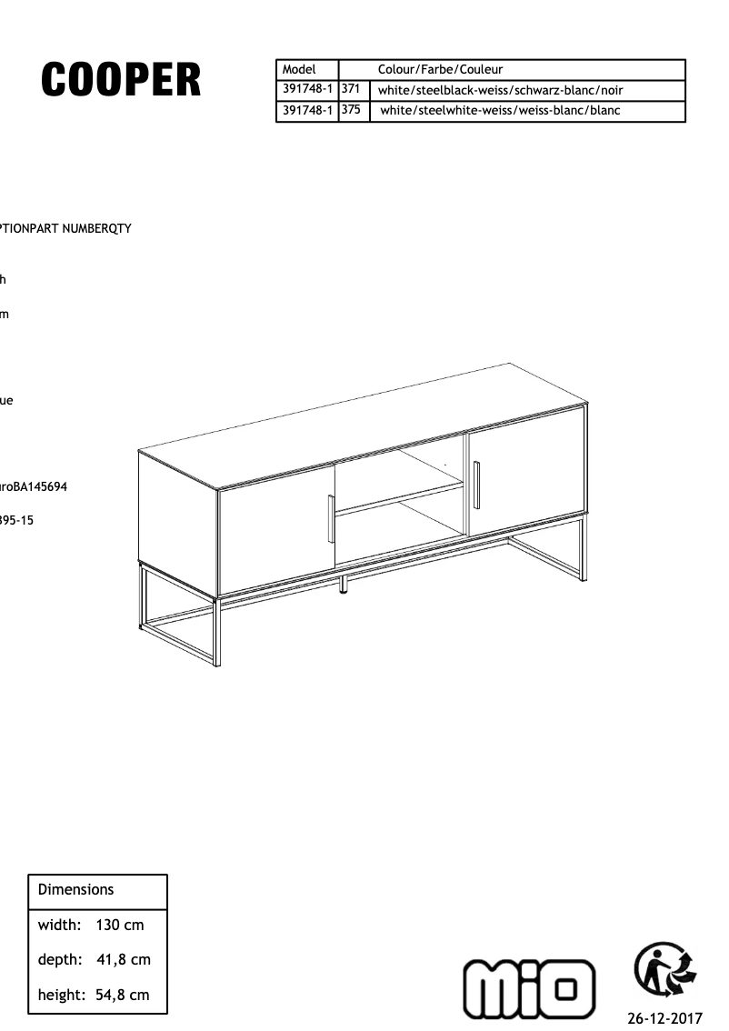 Image de la première page du manuel de l'appareil Cooper