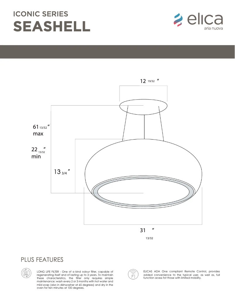 Image de la première page du manuel de l'appareil SEASHELL PRF0098394