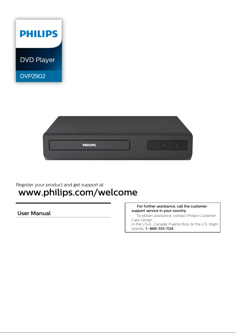 Page n°1 - Manuel utilisateur Philips DVP2902