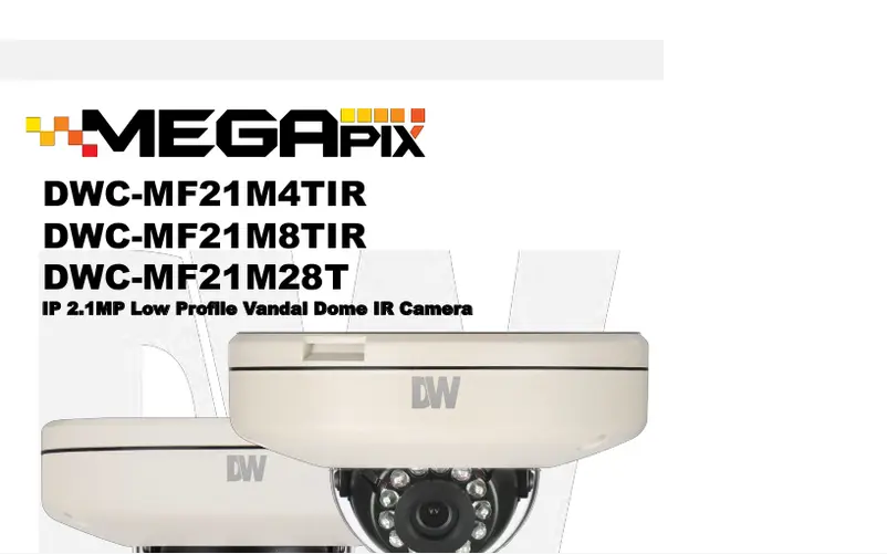 Page n°1 - Manuel utilisateur Digital Watchdog Megapix DWC-MF21M28T