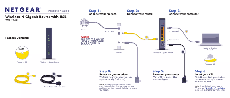 Image de la première page du manuel de l'appareil WNR3500L