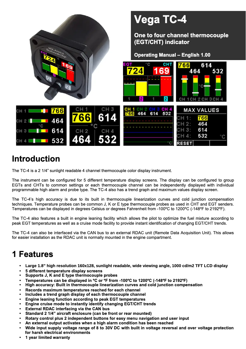 Image de la première page du manuel de l'appareil TC-4