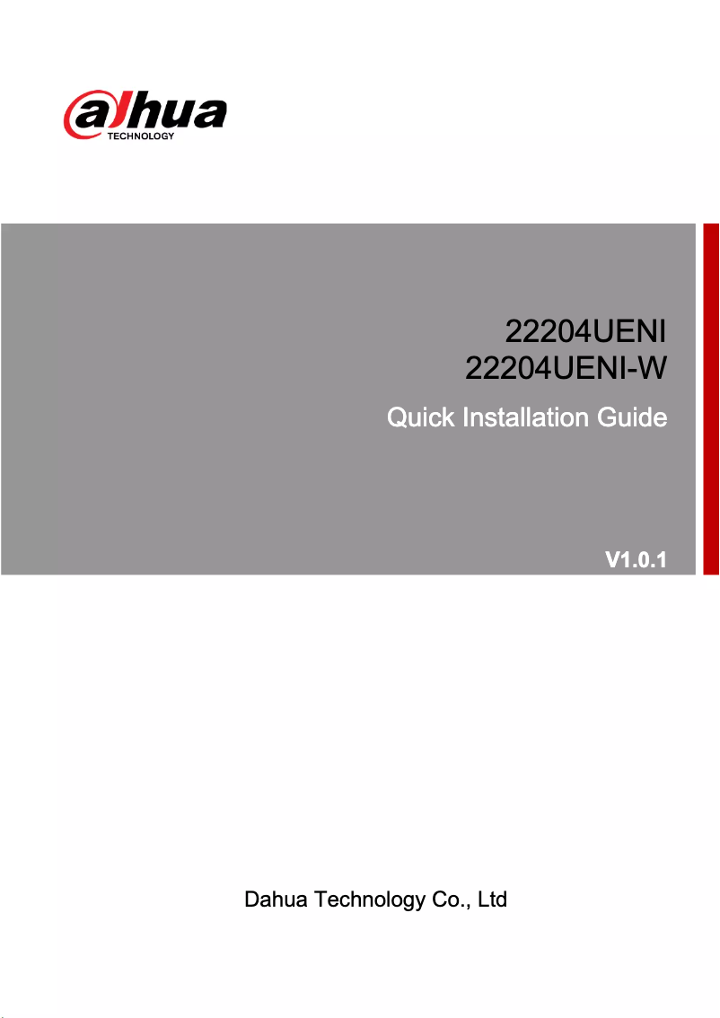 Image de la première page du manuel de l'appareil 22204UENI-W