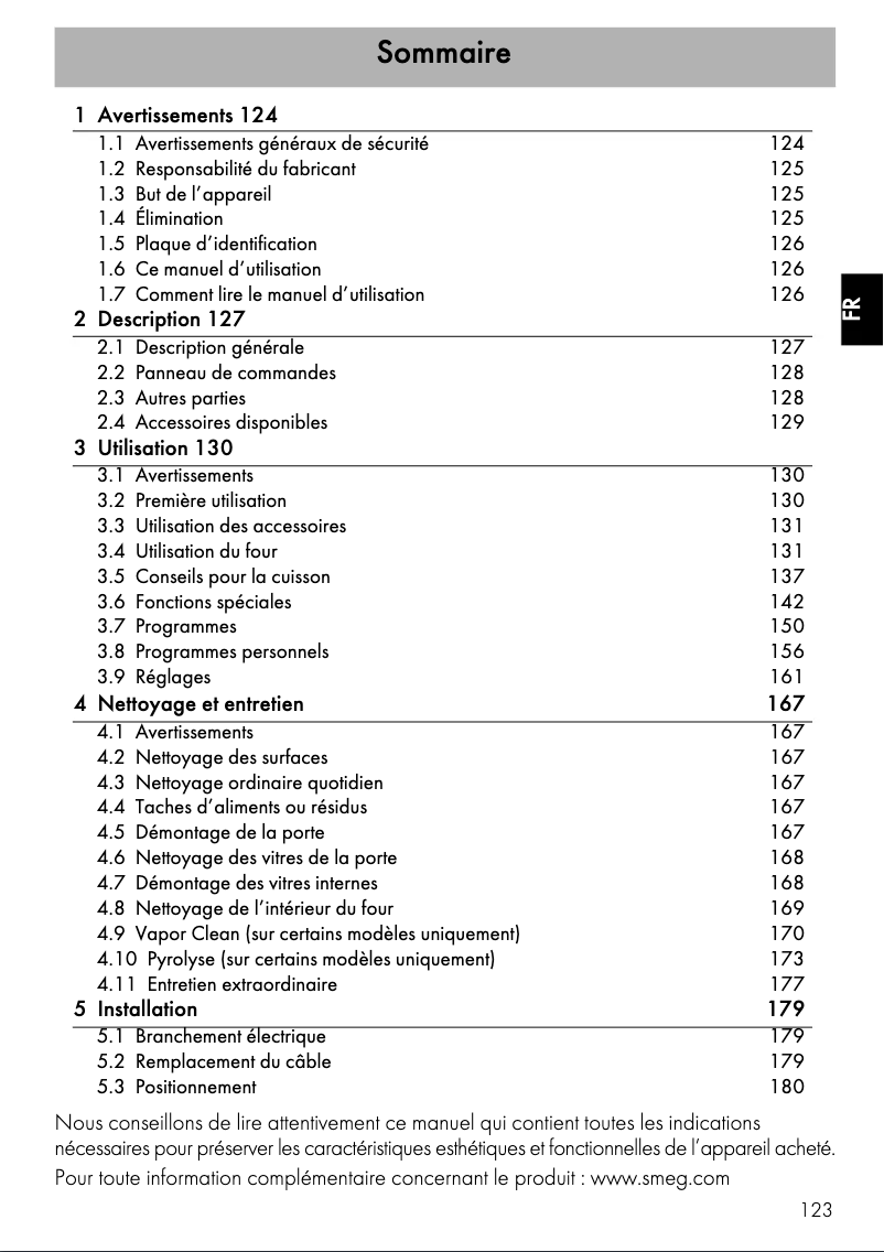 Image de la première page du manuel de l'appareil SFP140B
