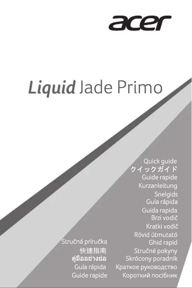 Página 1 del manual Manual de usuario Acer Liquid Jade Primo S58