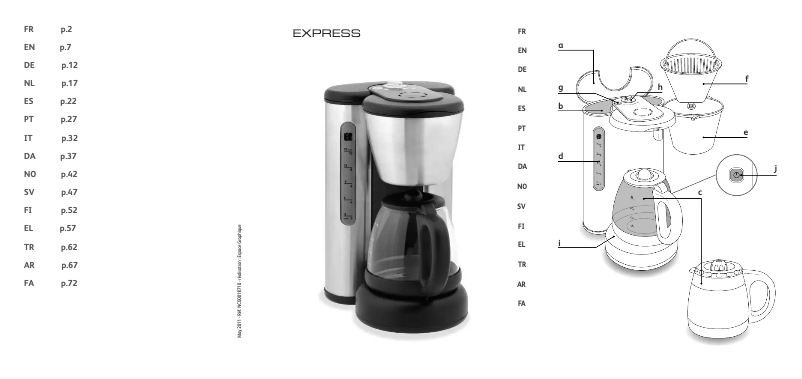 Page 1 de la notice Manuel utilisateur Tefal Express CM430D31