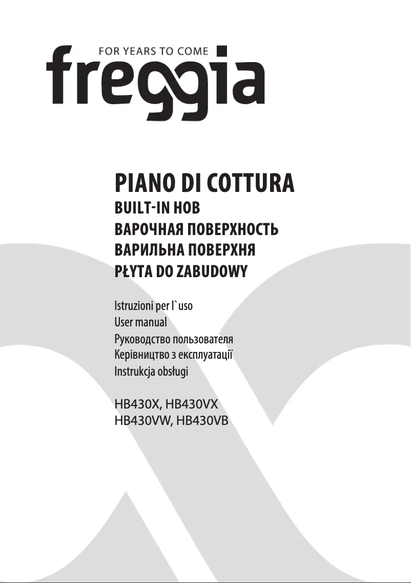Page n°1 - Manuel utilisateur Freggia HB430VX
