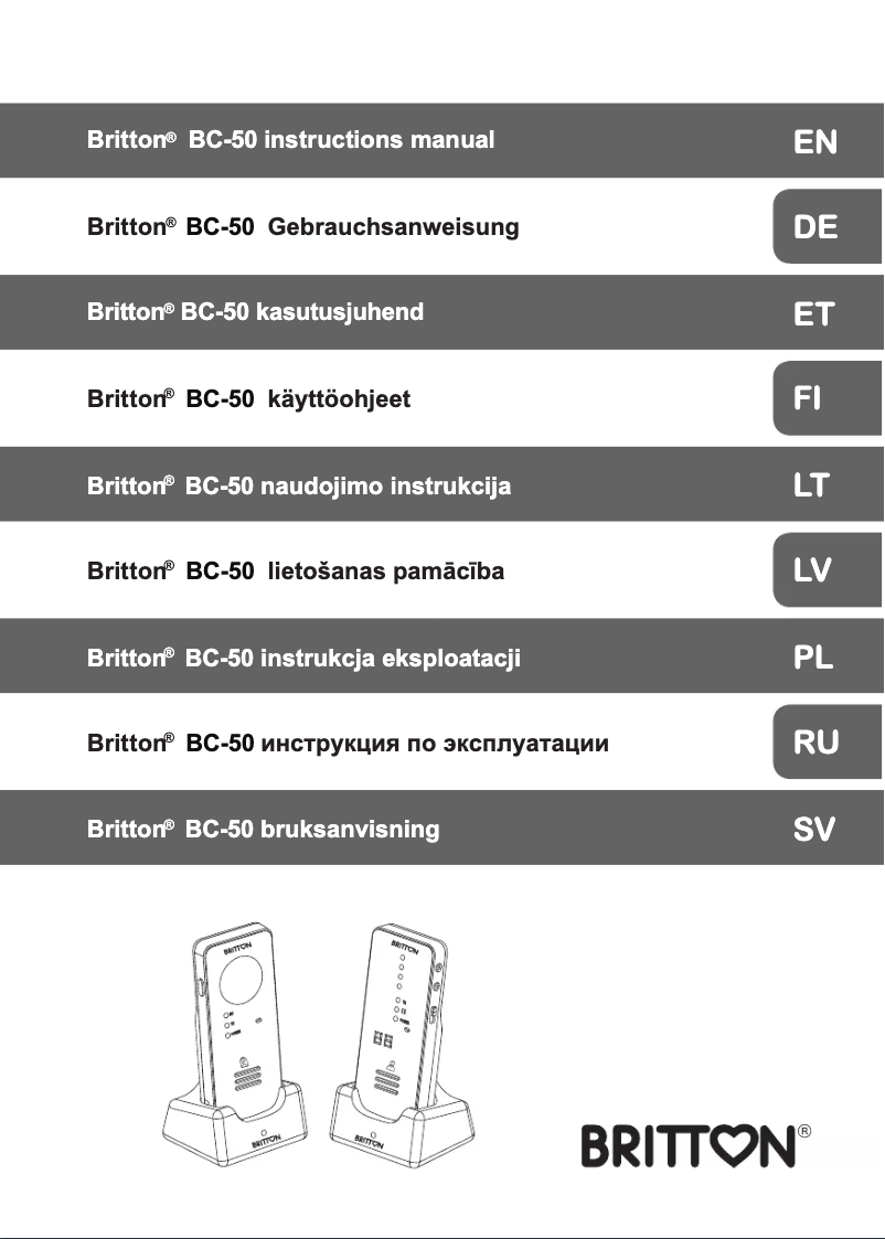 Página 1 del manual Manual de usuario Britton BC-50