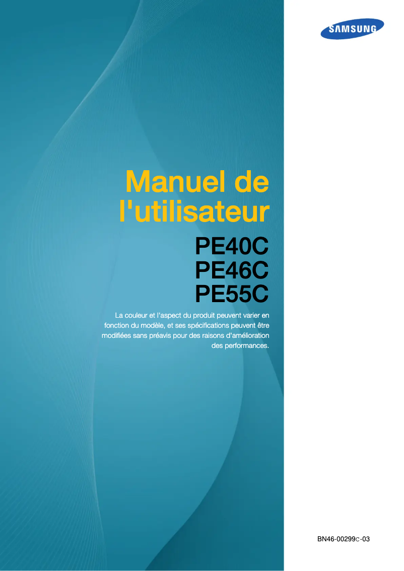 Image de la première page du manuel de l'appareil DE46C